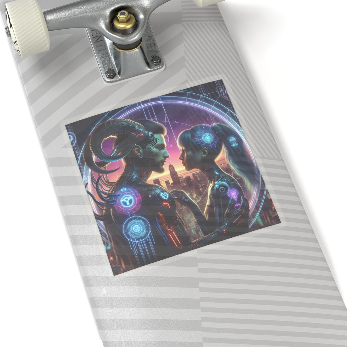 Cyber Love Cityscape Sticker