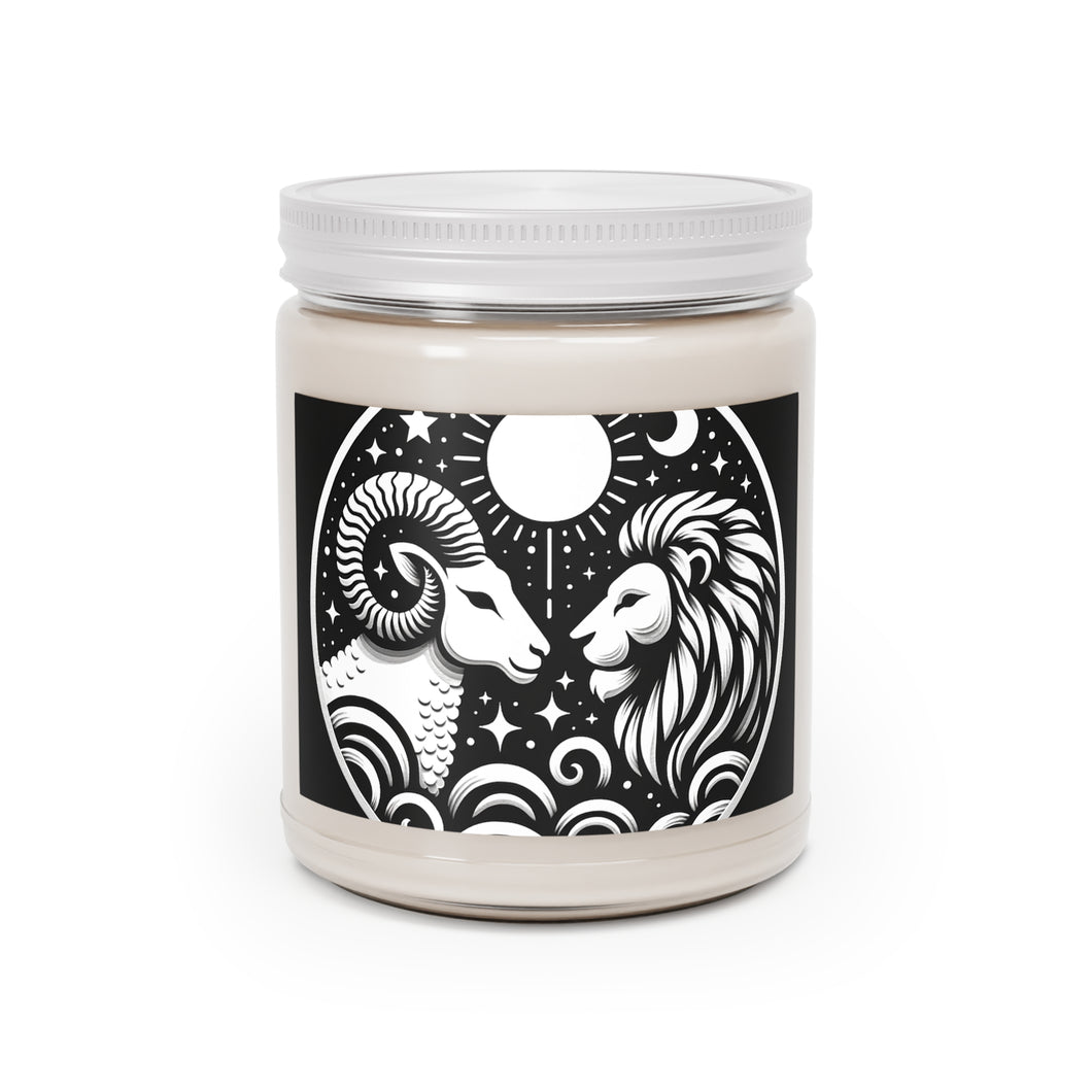 Celestial Harmony Aries & Leo Scented Soy Candle, 9 oz