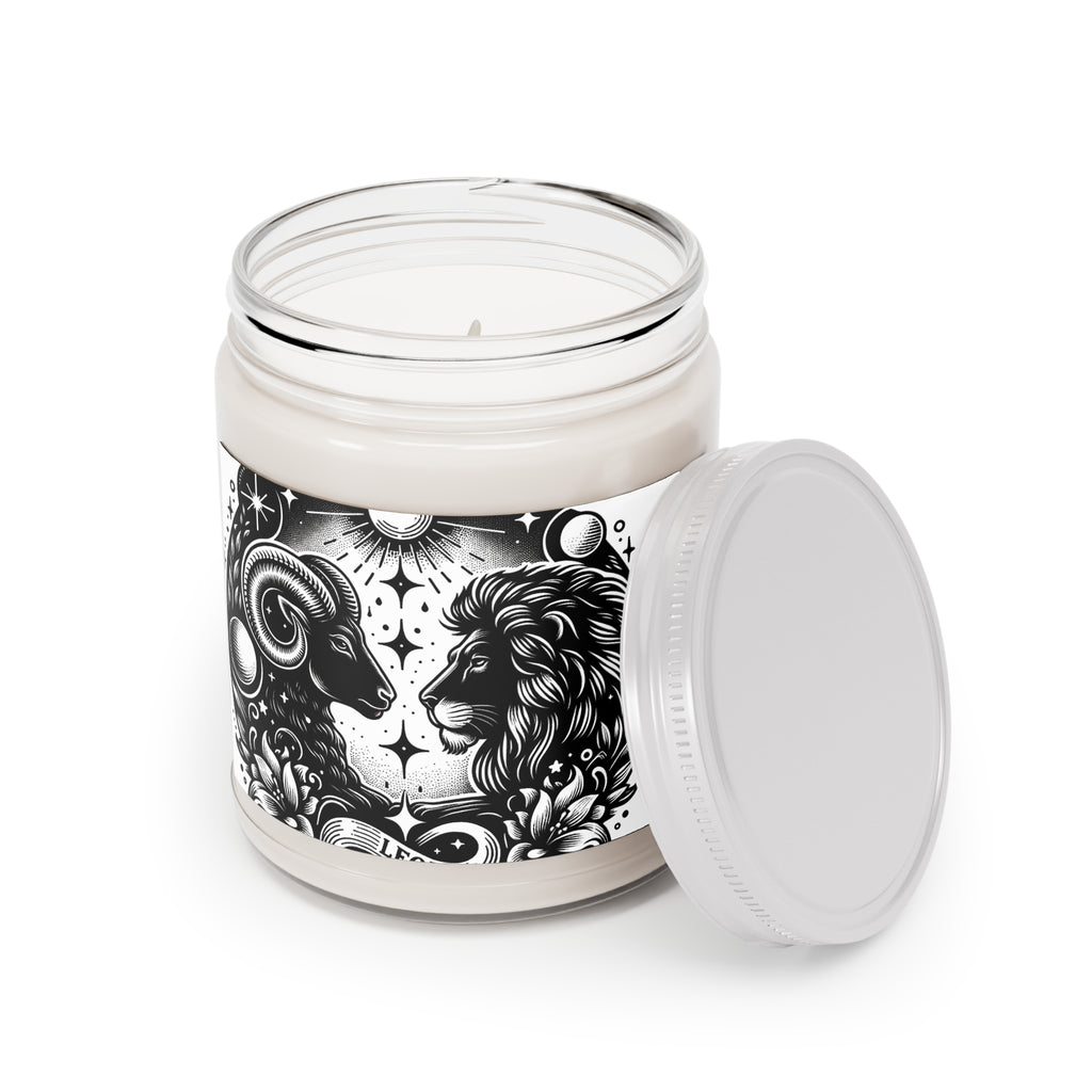 Zodiac Essence Leo & Aries Harmony Soy Candle - 9 oz Celestial Aromatherapy