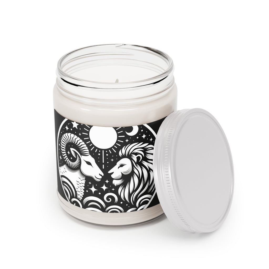 Celestial Harmony Aries & Leo Scented Soy Candle, 9 oz