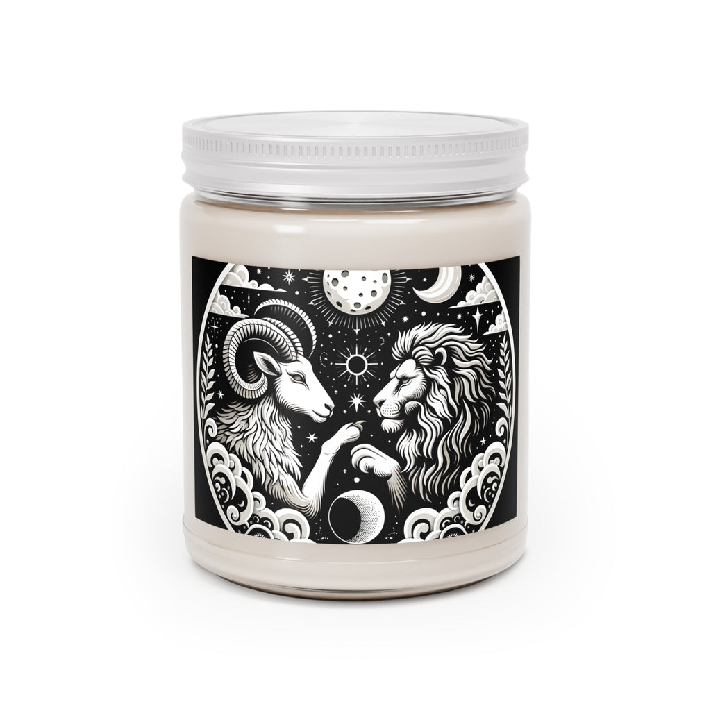 Celestial Harmony Aries & Leo Scented Soy Candle, 9 oz