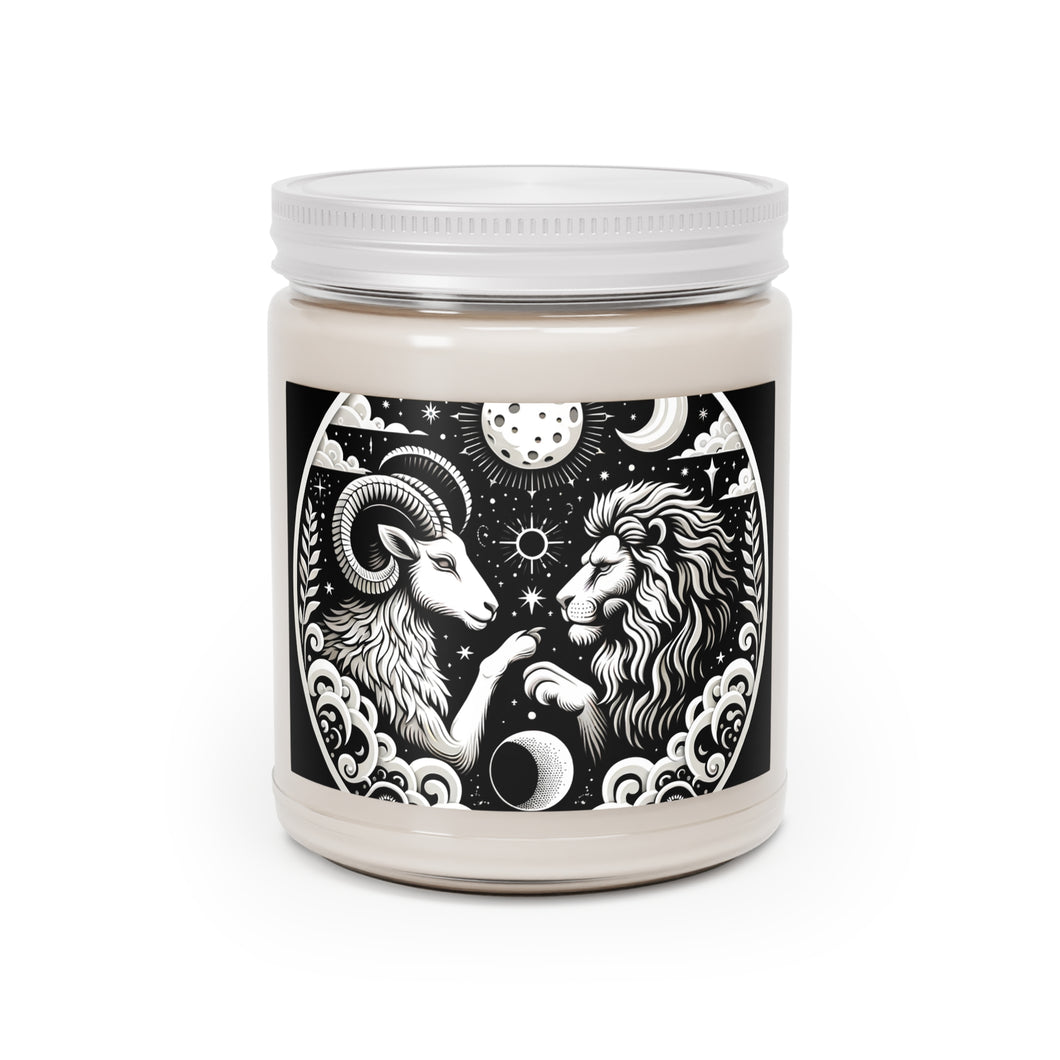 Celestial Harmony Aries & Leo Scented Soy Candle, 9 oz