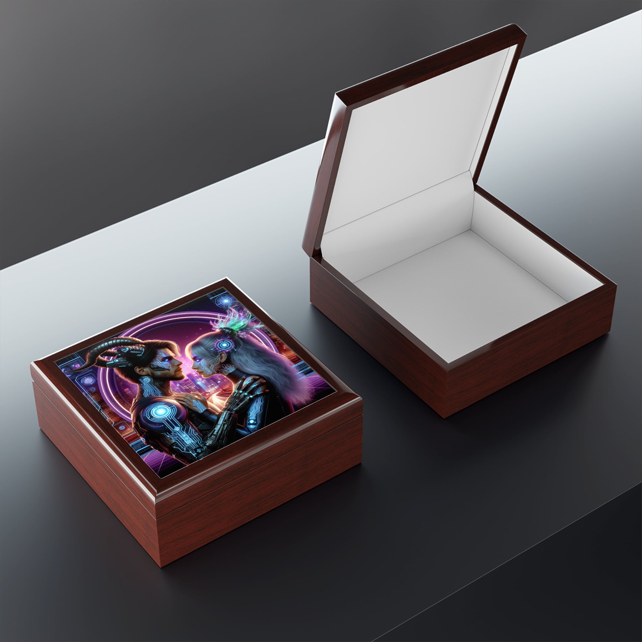 Cyber Love Illuminated Jewelry Box