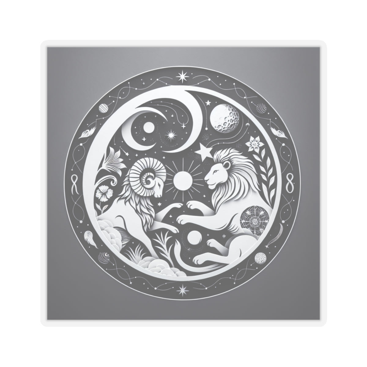 Celestial Lion Yin Yang Sticker