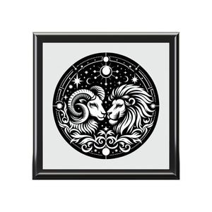 Celestial Zodiac Ram Lion Box
