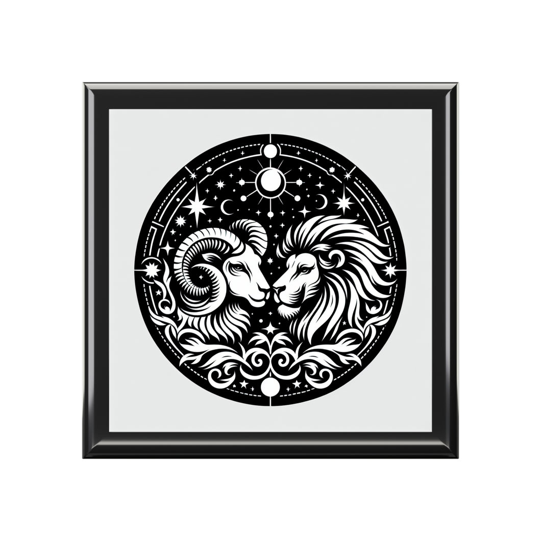 Celestial Zodiac Ram Lion Box