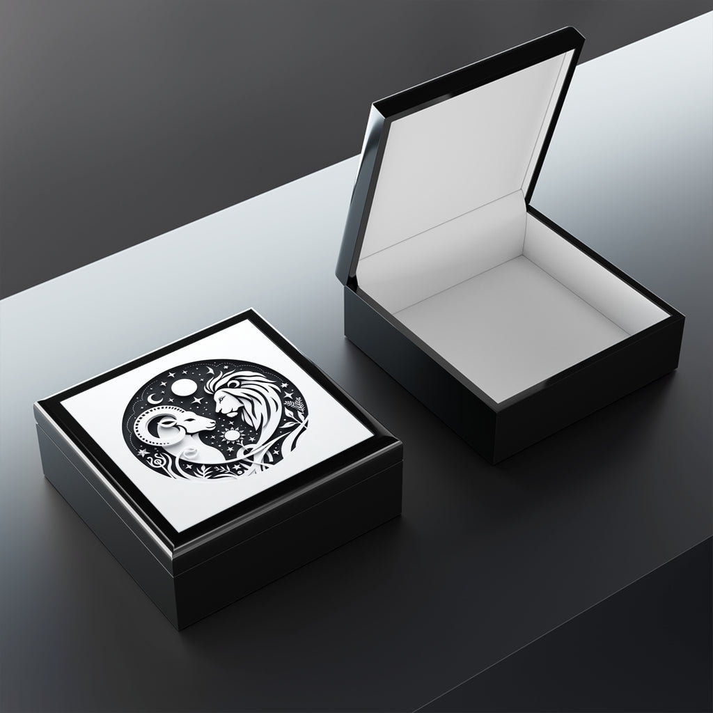 Celestial Lion and Ram Jewelry Box