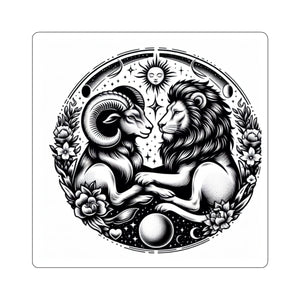 Celestial Lion and Ram Sticker