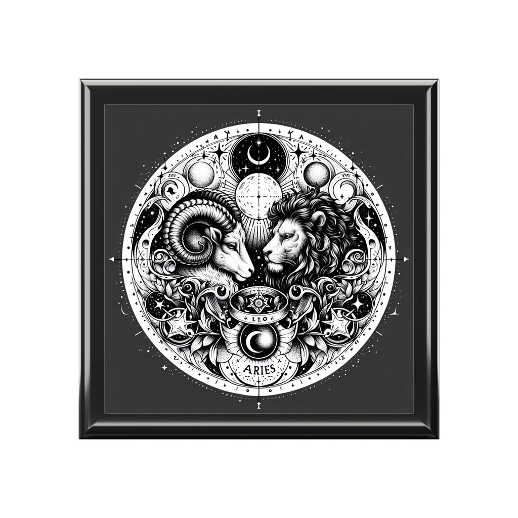 Astrological Zodiac Velvet Jewelry Box