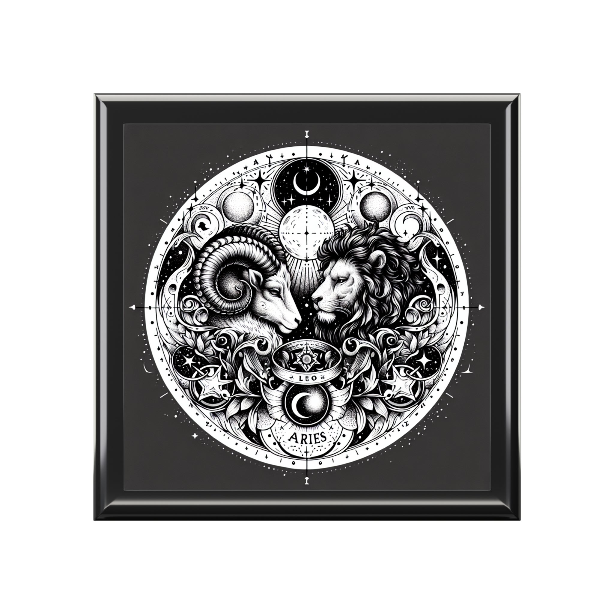 Astrological Zodiac Velvet Jewelry Box