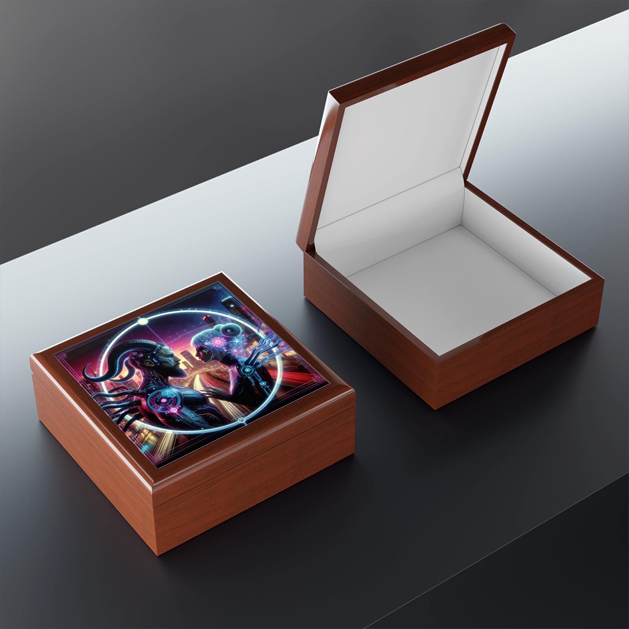 Cyber Love Illuminated Jewelry Box