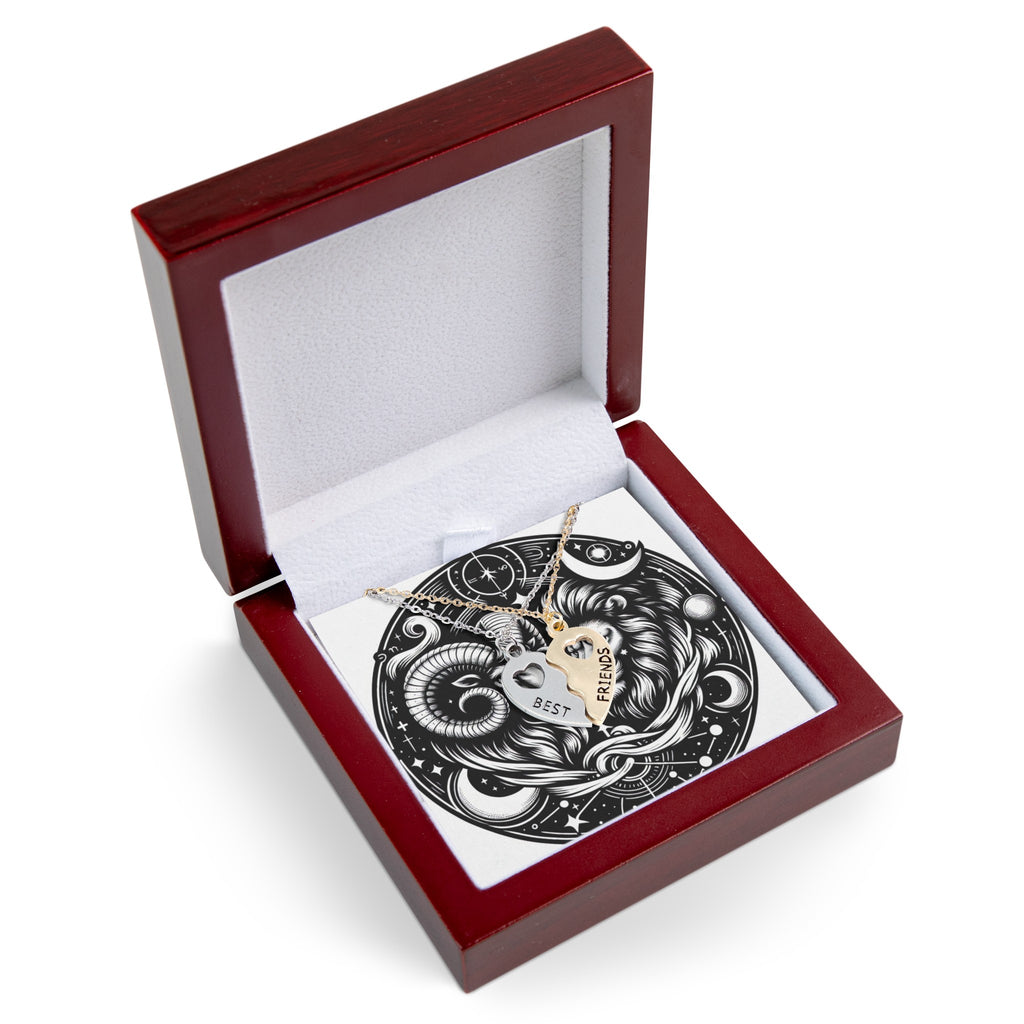 Zodiac Aries Leo Friendship Necklace