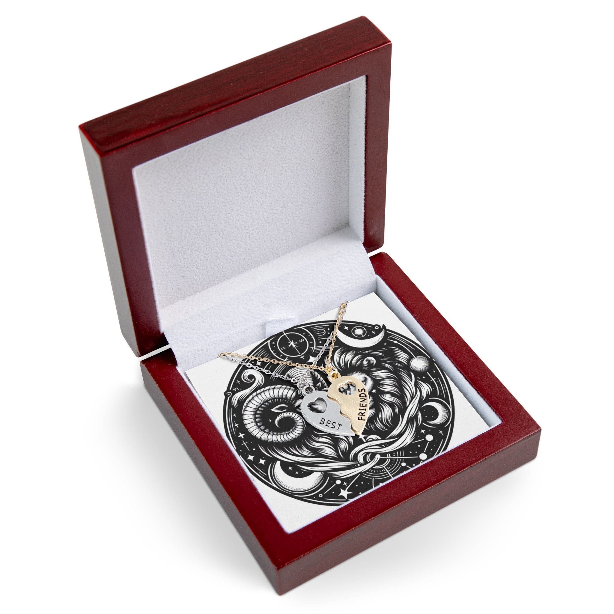 Zodiac Aries Leo Friendship Necklace