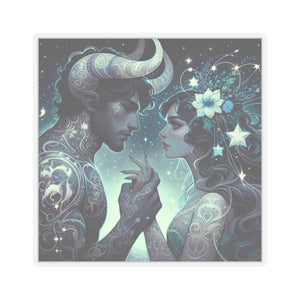 Celestial Lovers Kiss-Cut Sticker