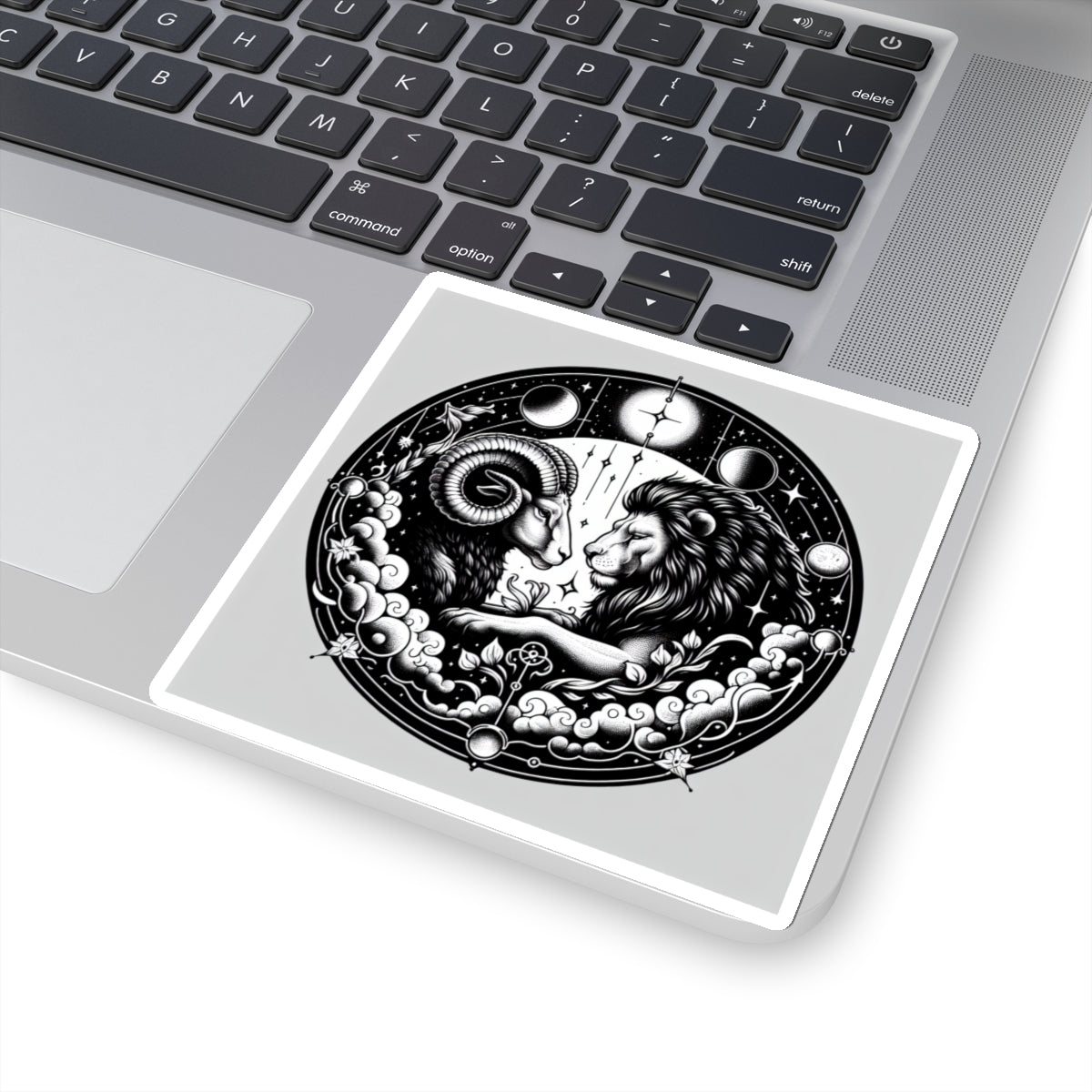 Astrological Ram and Lion Sticker