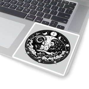 Astrological Ram and Lion Sticker