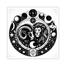 Load image into Gallery viewer, Astrological Lion and Ram Sticker
