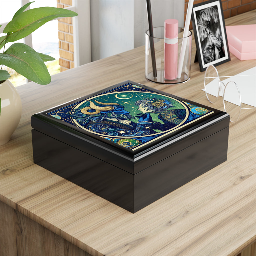 Celestial Zodiac Themed Jewelry Box