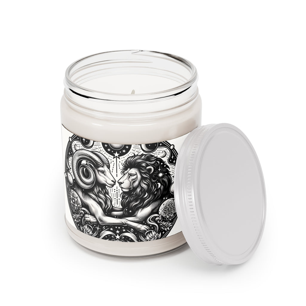 Cosmic Harmony Aries & Leo Zodiac Scented Soy Candle, 9 oz