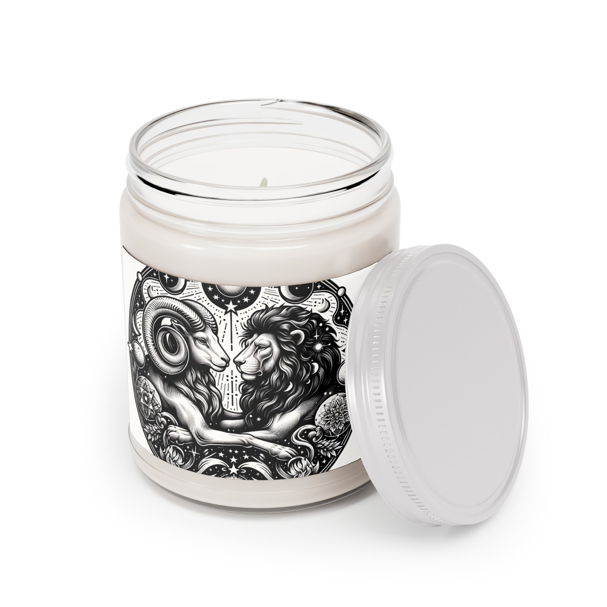 Cosmic Harmony Aries & Leo Zodiac Scented Soy Candle, 9 oz