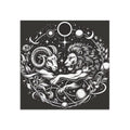 Zodiac-Inspired Cosmic Love Necklace