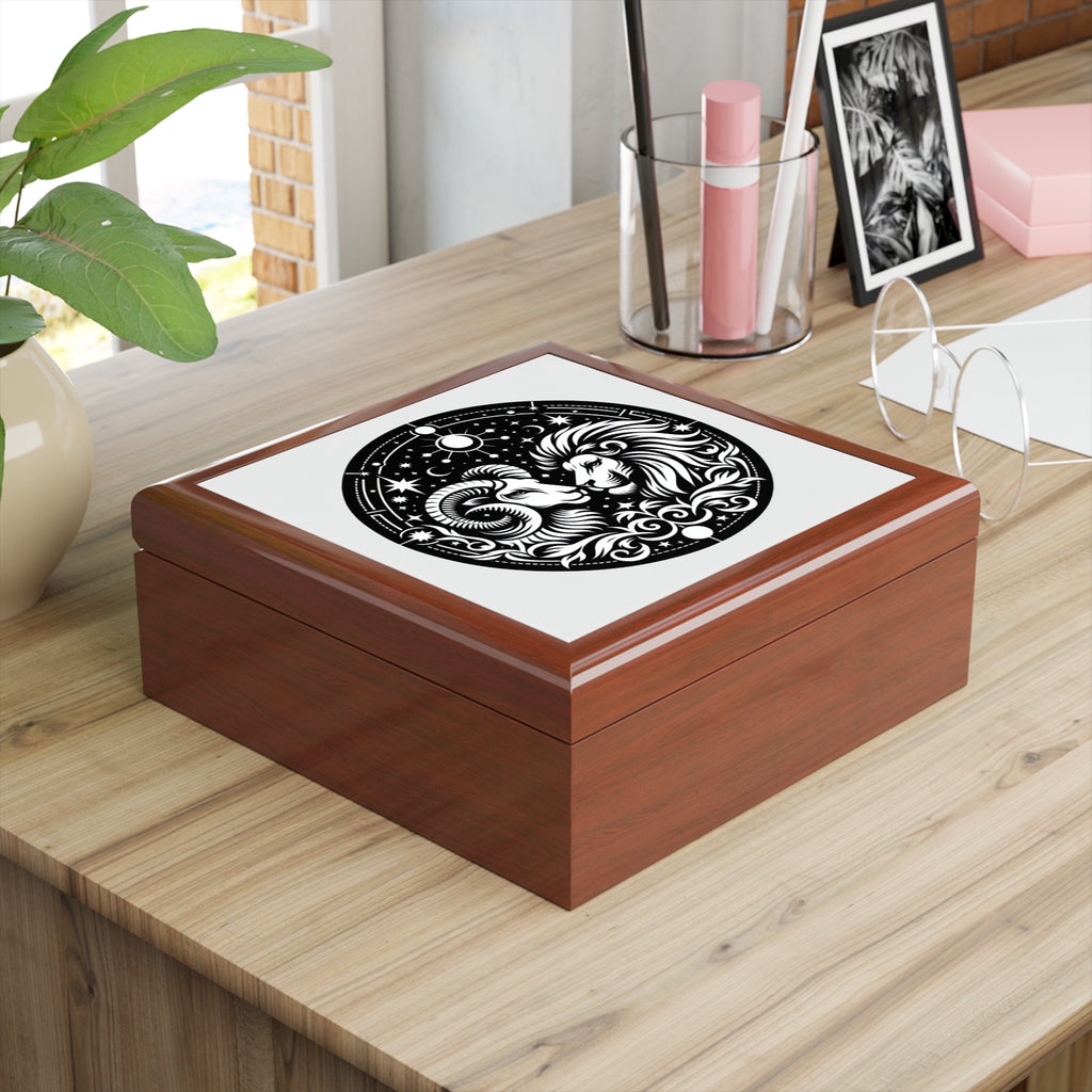 Celestial Zodiac Ram Lion Box