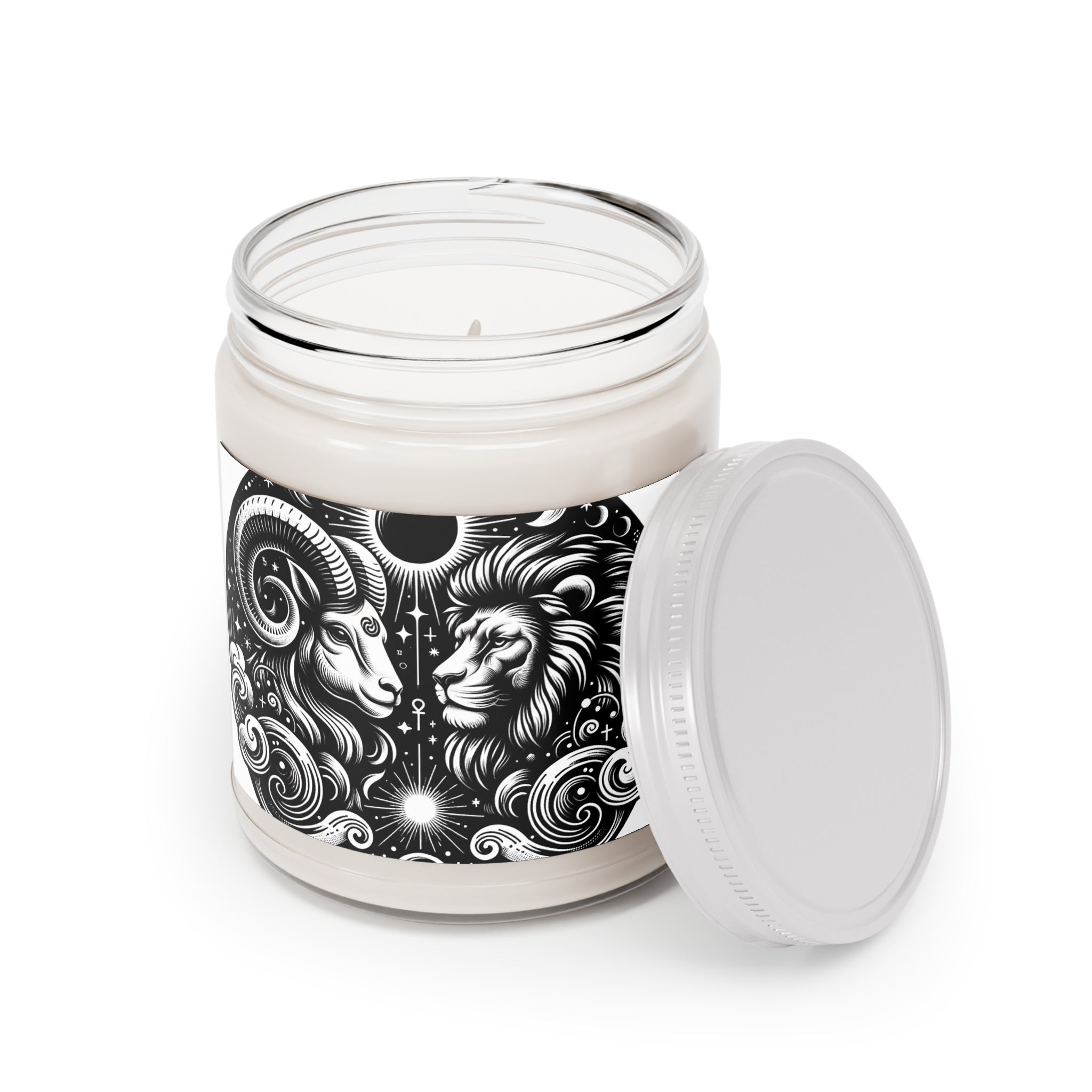 Celestial Harmony Aries & Leo Scented Soy Candle, 9 oz.