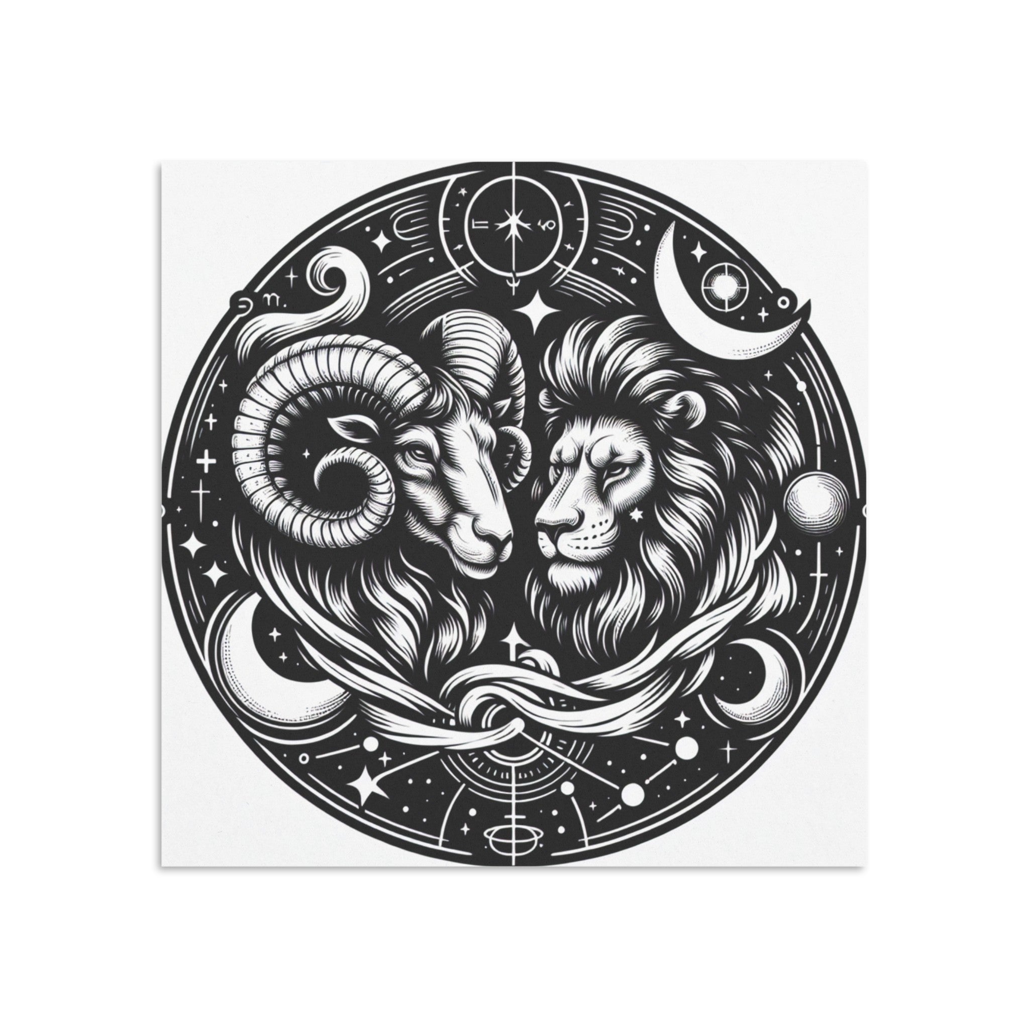 Zodiac Aries Leo Friendship Necklace