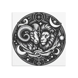 Zodiac Aries Leo Friendship Necklace