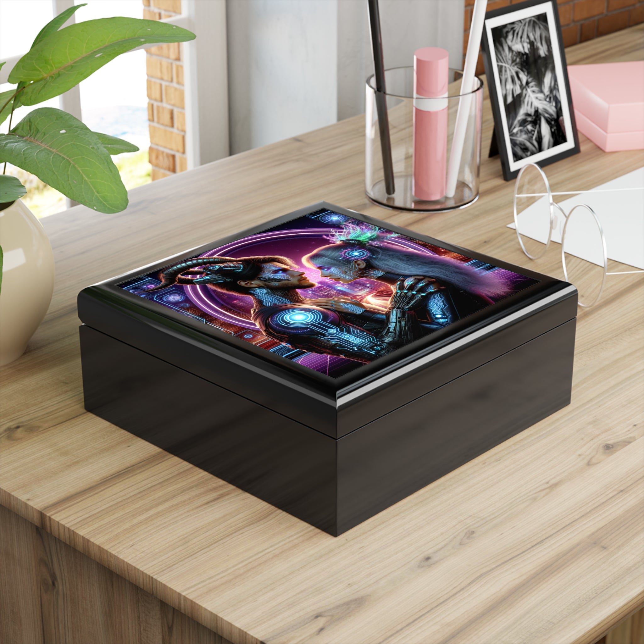 Cyber Love Illuminated Jewelry Box