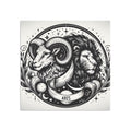 Aries Zodiac Split Heart Necklace