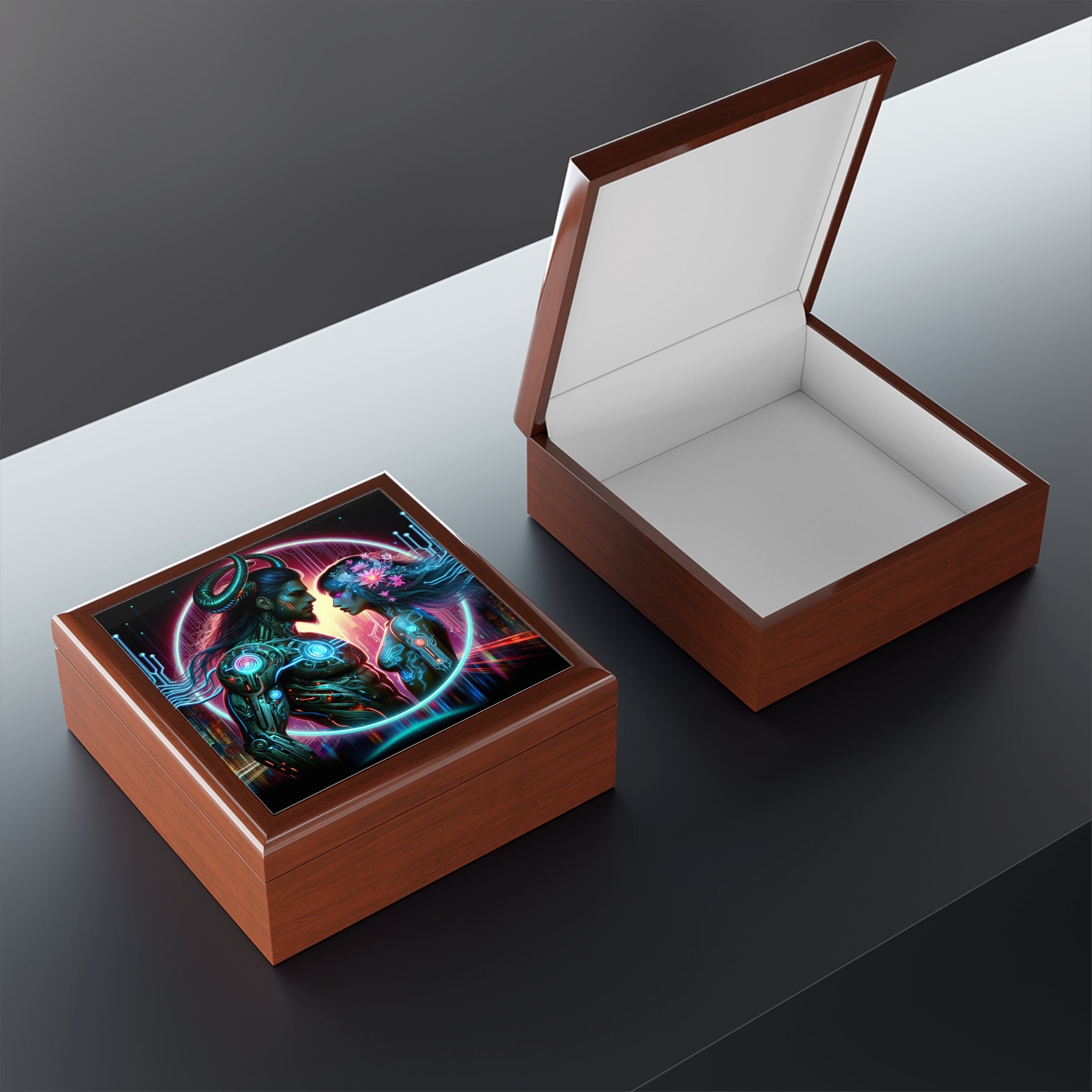Cyber Love Illuminated Jewelry Box