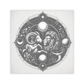Astrological Lion Ram Sticker