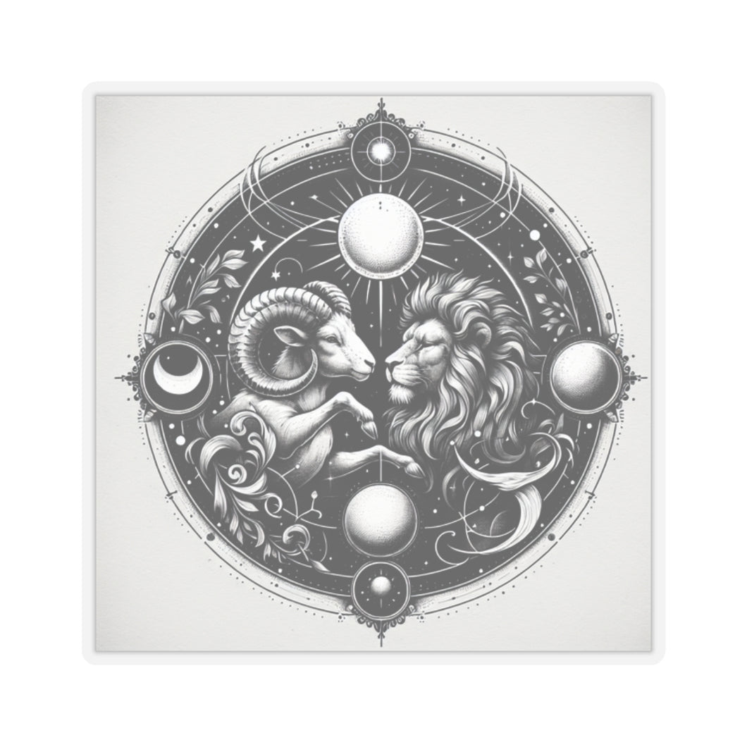 Astrological Lion Ram Sticker