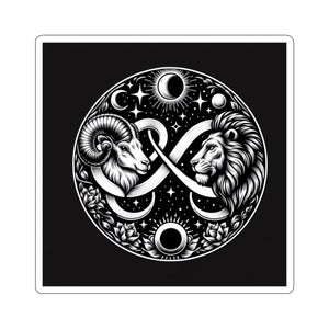 Celestial Lion and Ram Sticker