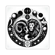 Load image into Gallery viewer, Astrological Lion and Ram Sticker
