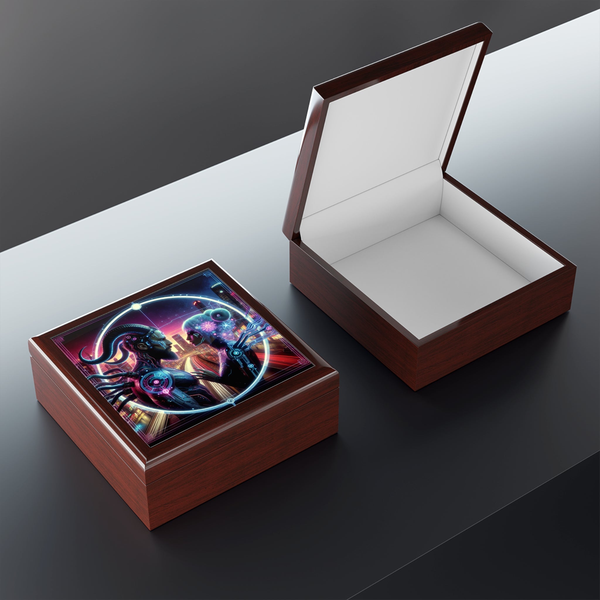 Cyber Love Illuminated Jewelry Box