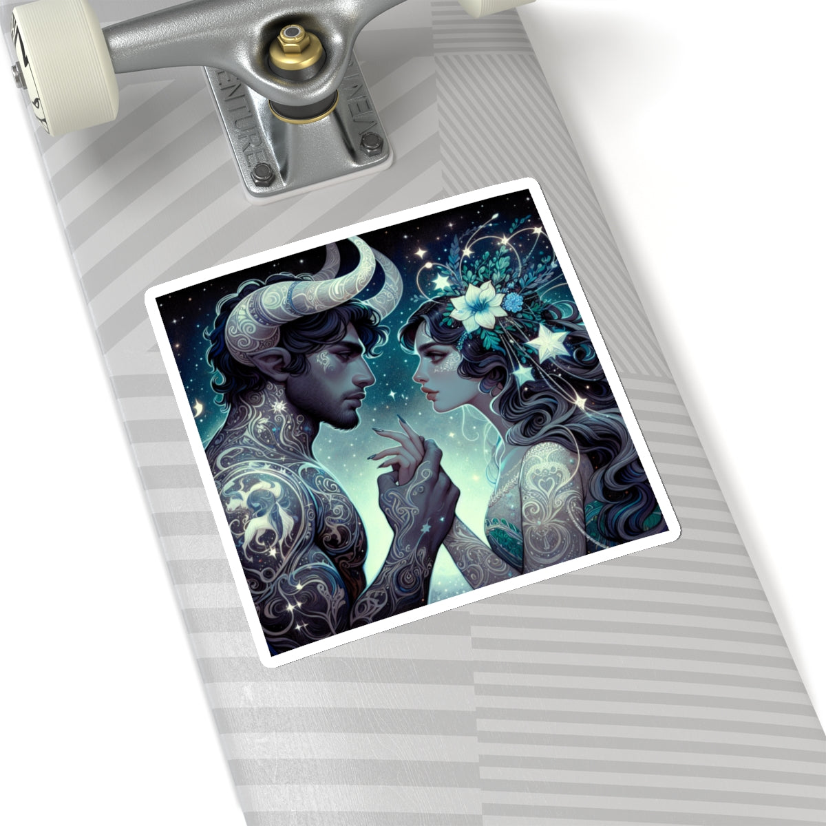 Celestial Lovers Kiss-Cut Sticker