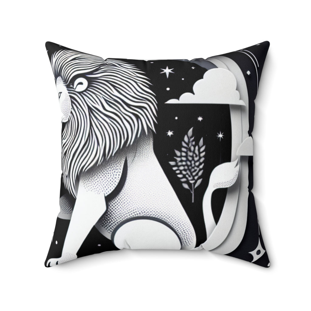 Aries and Leo - Polyester Square Pillow