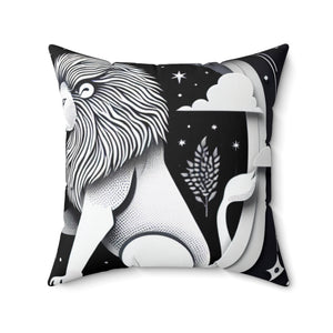 Aries and Leo - Polyester Square Pillow