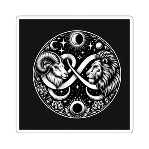 Celestial Lion and Ram Sticker