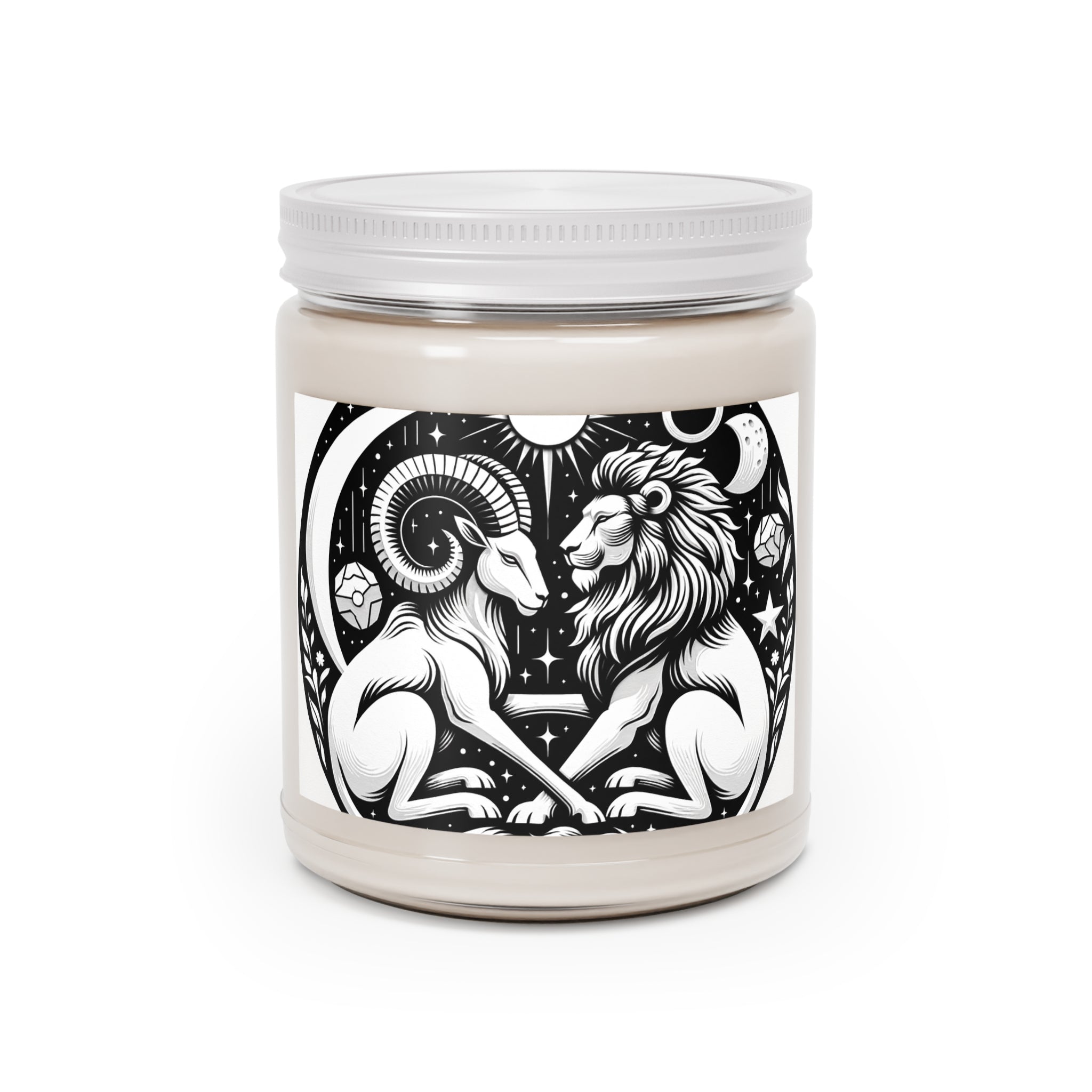 Celestial Harmony Aries & Leo Scented Soy Candle, 9 oz.