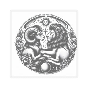 Celestial Lion and Ram Sticker