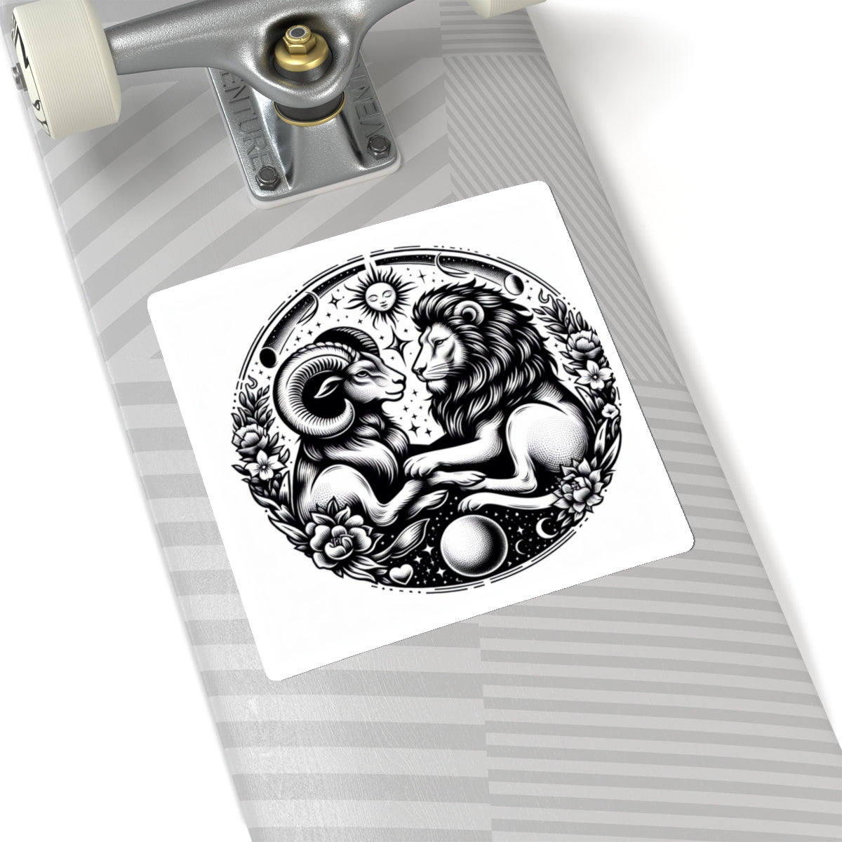 Celestial Lion and Ram Sticker