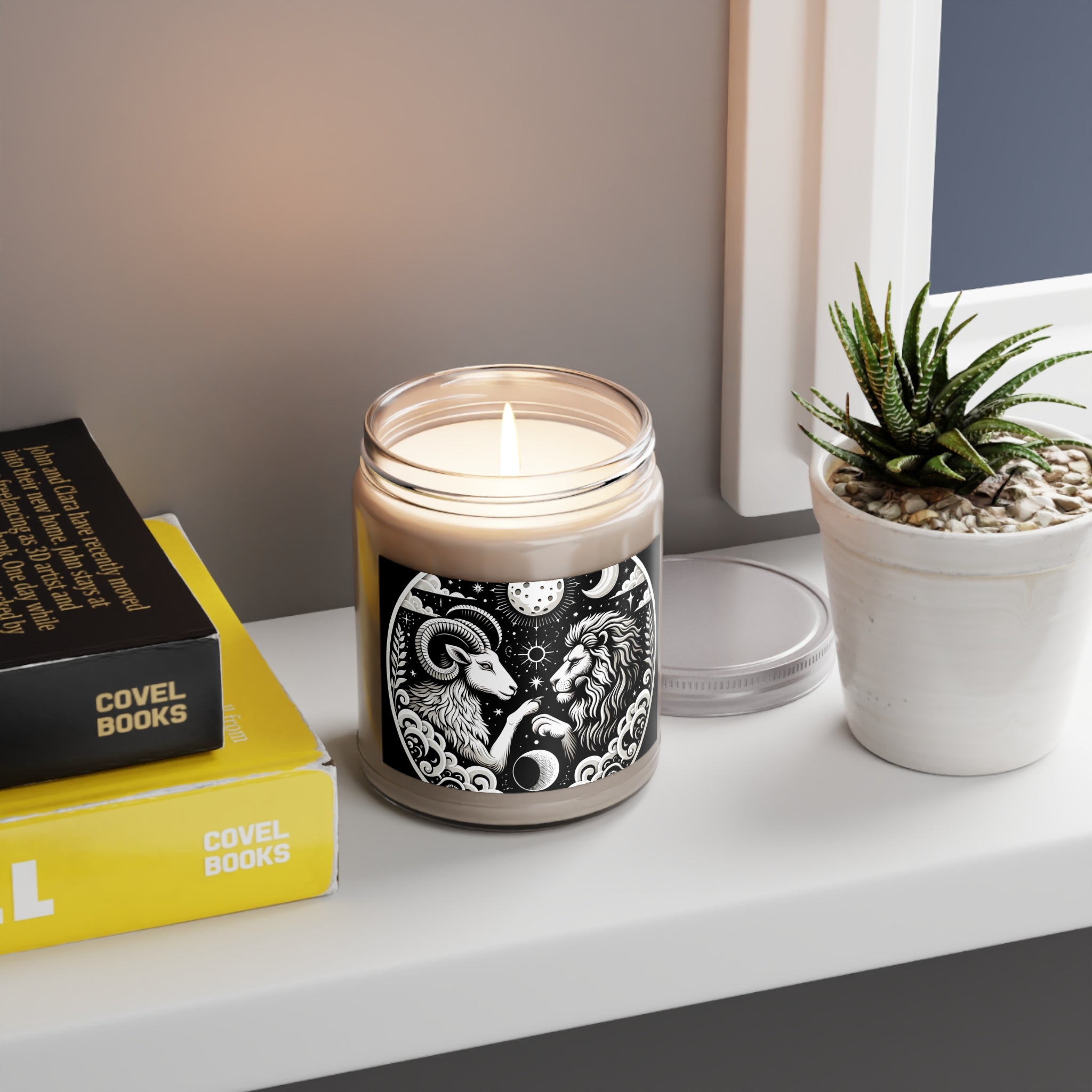 Celestial Harmony Aries & Leo Scented Soy Candle, 9 oz
