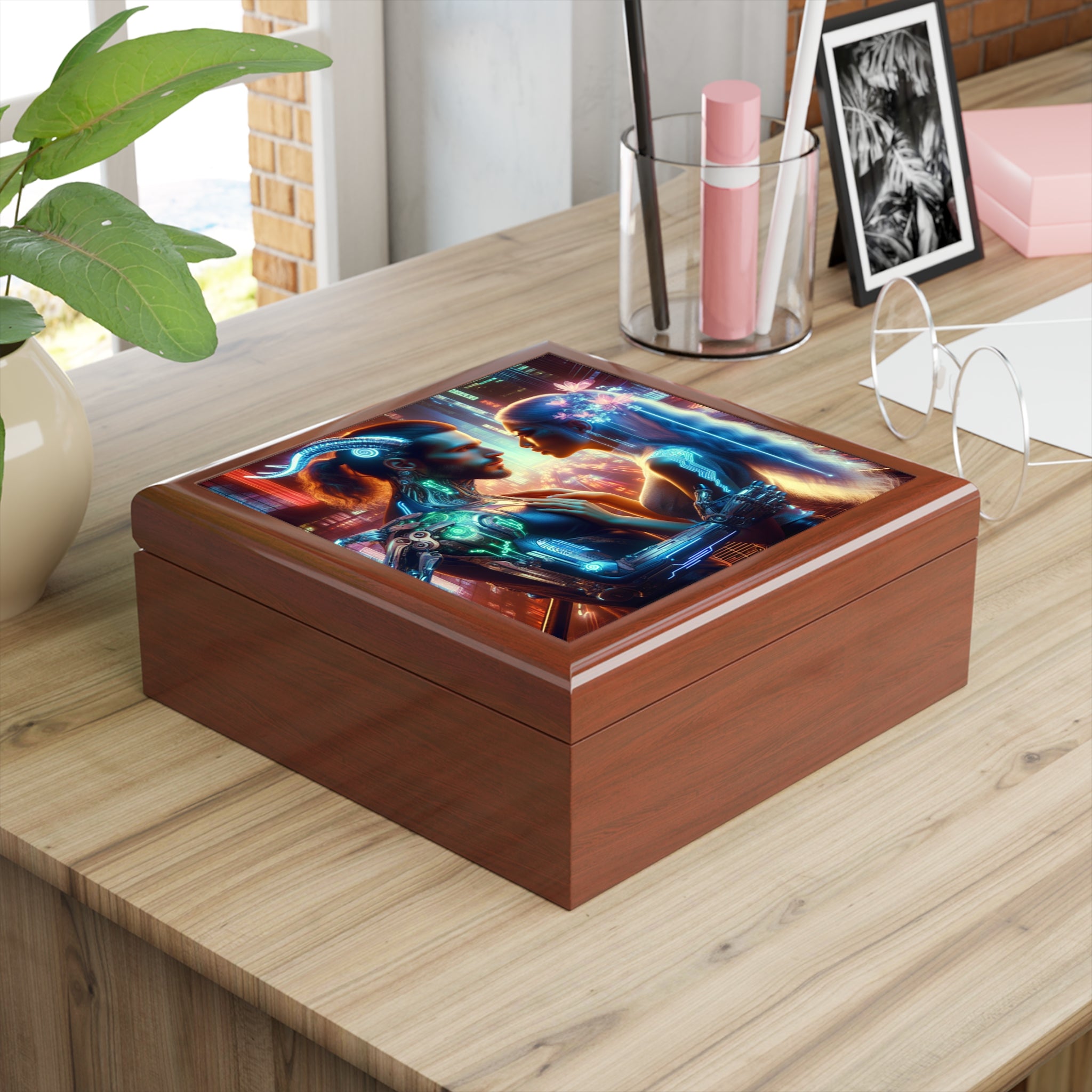 Cyber Love Illuminated Jewelry Box