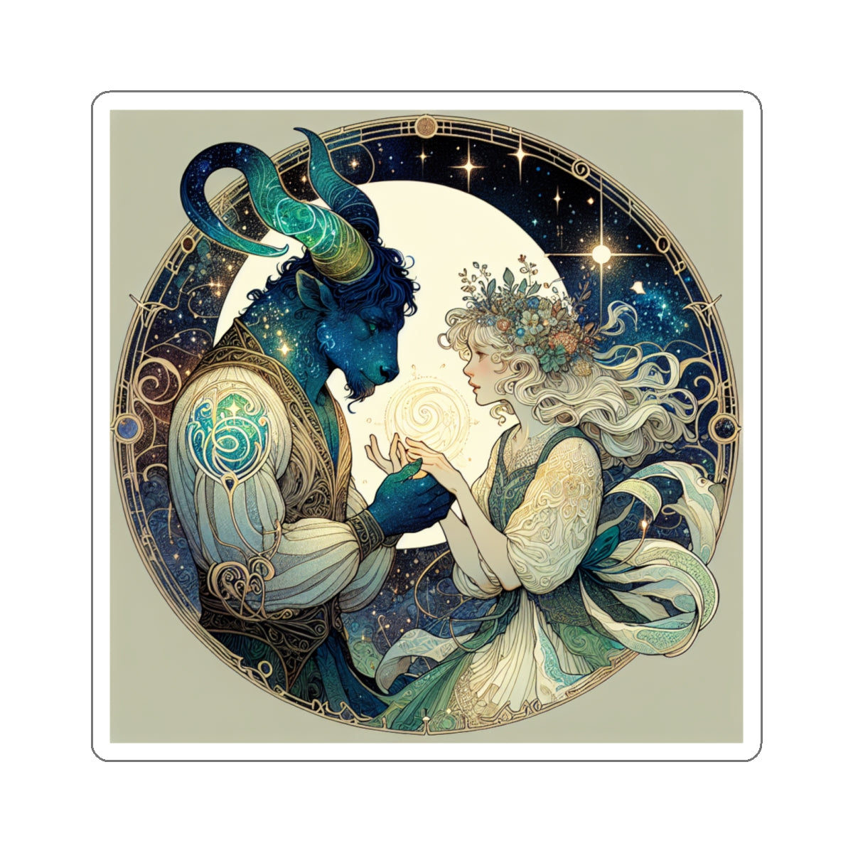 Enchanted Zodiac Embrace Sticker