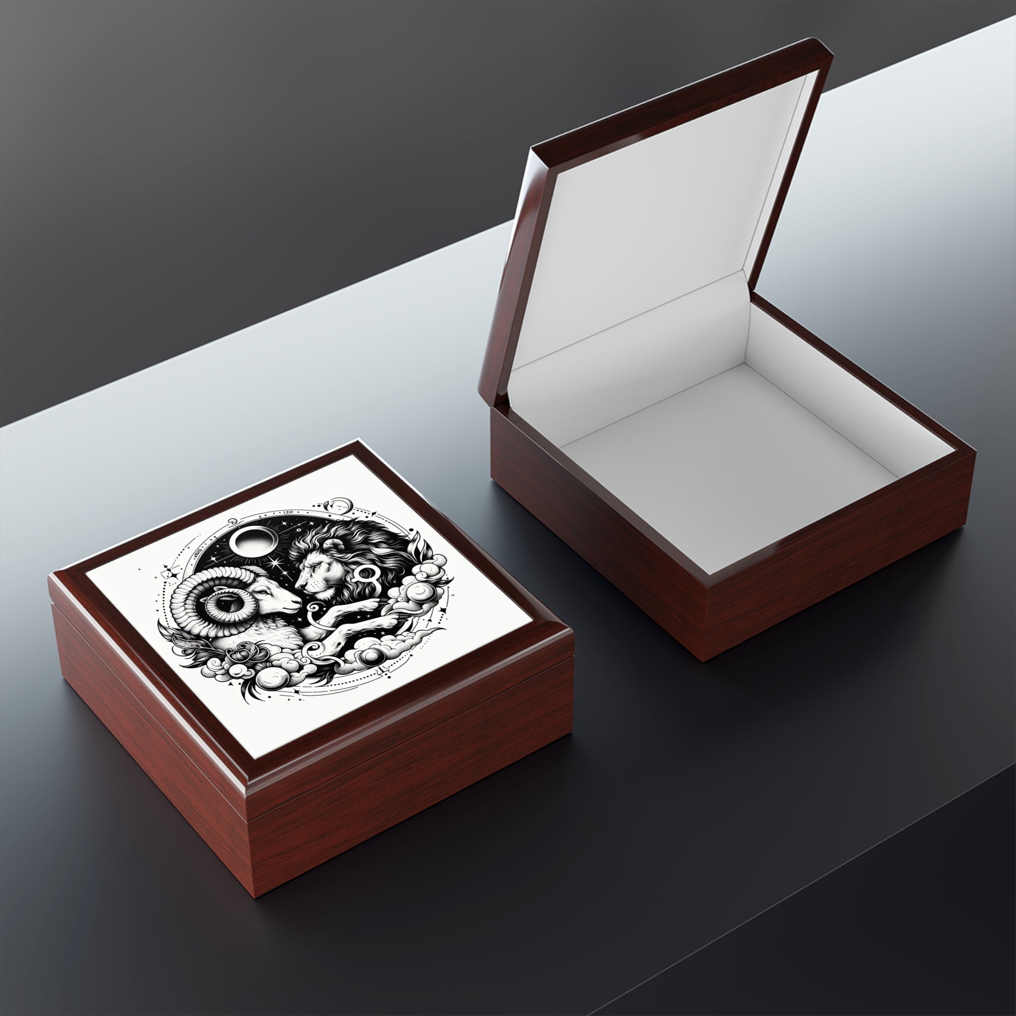 Celestial Zodiac Themed Jewelry Box
