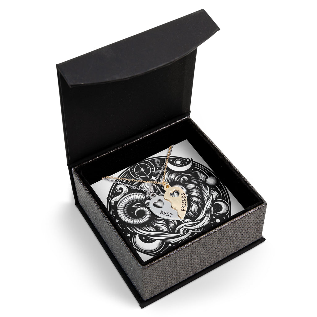 Zodiac Aries Leo Friendship Necklace