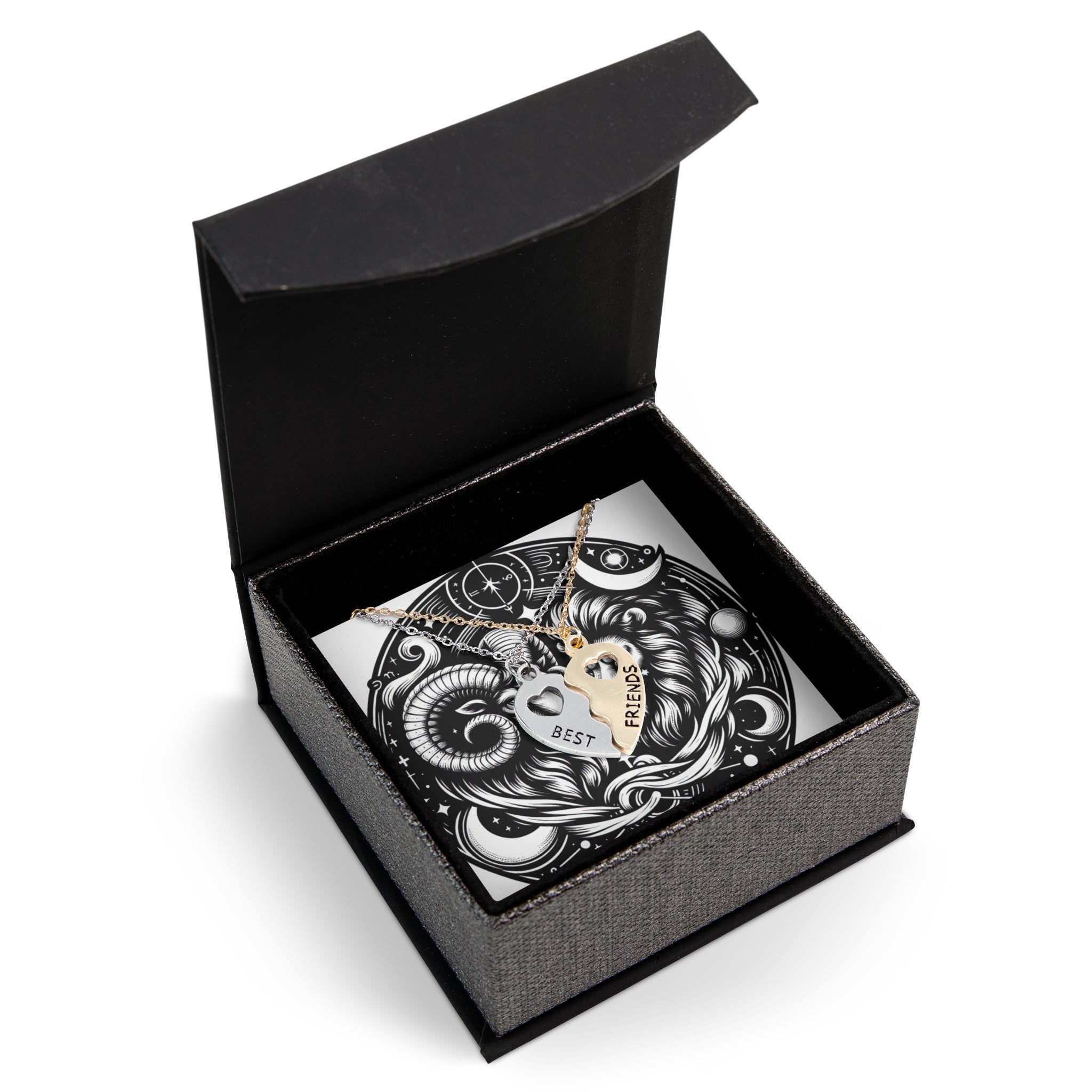 Zodiac Aries Leo Friendship Necklace